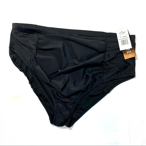 Allure Ladies Ruched Swim Bottom Size 22-24 New With Tags - Picture 3 of 11